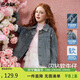 ASK JUNIOR滿(mǎn)鉆兒童牛仔外套2026春季女童翻領(lǐng)長(cháng)袖開(kāi)衫外套上衣