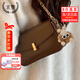 京贊包包女包斜挎包法棍包輕奢腋下包真軟皮生日情人節禮物送女友老婆 焦糖色（送毛絨掛件）優(yōu)質(zhì)版