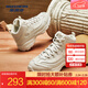 斯凱奇（Skechers）秋冬新款休閑鞋運動(dòng)復古革面防風(fēng)保暖厚底松糕鞋高幫運動(dòng)鞋 167569-NAT 自然色 36