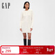 蓋璞（GAP）女裝2025冬季新款絞花肌理感長(cháng)袖針織連衣裙簡(jiǎn)約美版843281