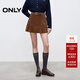 ONLY2025夏季新款立體褶裥顯瘦A字皮裙短裙半身裙女|12539M005 H9Z卡布奇諾棕 M