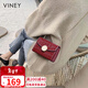 viney牛皮包包女包斜挎鏈條包輕奢單肩小方包生日情人節禮物送女友老婆