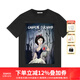 Charlie Luciano卡通公主印花男女情侶同款圓領(lǐng)國潮短袖潮牌潮流T恤 黑色 M 170