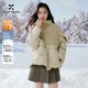 香影棉花糖圍巾領(lǐng)羽絨服女2025冬季新款白鴨絨巨好看短款黃色外套 透明黃 M