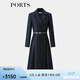 PORTS女裝氣質(zhì)系帶西裝連衣裙連衣裙ALQ9D056UFQ028 丈青色 6