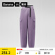 蕉內（Bananain）熱皮502+女士工裝長(cháng)褲子束腳休閑運動(dòng)寬松保暖25秋冬季款女裝衣服 煙莓紫 M