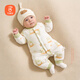 貝瑞加（Babyprints）寶寶連體衣加厚嬰兒連體衣冬季夾棉保暖童裝家居爬服 小鴨90