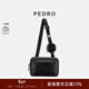PEDRO通勤寬肩帶斜挎包零錢(qián)包飾單肩包男包生日禮物PM2-26320101 黑色 S