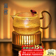 高茗蠟燭溫茶爐燭臺暖茶底座加熱爐茶壺溫茶器保溫爐烤茶爐焙茶器茶具 流光蠟燭底座+錘紋壺 240ml