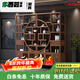 木西蕓2025新款博古架新中式置物架客廳茶室隔斷茶葉格子架多寶閣展示架 胡桃色 中式大團圓博古架一組（南榆木）