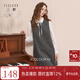 三彩2025冬季新款波點(diǎn)植絨連衣裙無(wú)袖背心裙疊穿短裙M 礦石灰幾何 M 160/84A
