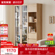 全友家居北歐風(fēng)帶門(mén)書(shū)柜客廳手辦展示柜陽(yáng)臺落地靠墻儲物置物玻璃柜子