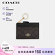 蔻馳（COACH）【品牌直供】女士經(jīng)典標志便攜多卡位卡包深棕色CW870禮物