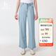 哈吉斯（HAZZYS）女裝25春PHIZ直筒闊腿牛仔褲ATDSP0CBX07 藍色BL 36(155/68A36)