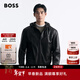 雨果博斯BOSS【羊皮革】 男士26年春季新款羊皮革皮衣 001-黑色 L (50)