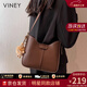 viney水桶包包女包新款斜挎包輕奢單肩包生日新年禮物送女友老婆 【咖色】實(shí)用高檔洋氣小包 品牌時(shí)尚百搭休閑腋下包