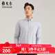 雅戈爾（YOUNGOR）長(cháng)袖襯衫男絨面襯衫格紋襯衫棉質(zhì)面料絨面舒適 VLRM170021DKY灰色 41
