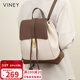 viney牛皮雙肩包女大容量輕便出行旅游旅行背包學(xué)生書(shū)包生日禮物送女友