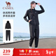 駱駝（CAMEL）連帽休閑運動(dòng)服女款長(cháng)袖束腳兩件套裝 J24CA8L6668 幻影黑 XL