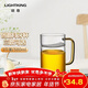 明尊（LIGHTKING）玻璃茶杯 茶水分離杯綠茶杯男女士便攜辦公商務(wù)大容量過(guò)濾泡茶杯 CP-42A【380ml】一只裝
