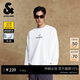 杰克·瓊斯（JACK&JONES） BSQ聯(lián)名秋男裝衛衣時(shí)尚字母膠印純棉寬松休閑圓領(lǐng)上衣225333057
