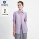 Navigare意大利小帆船女襯衫26新款100%苧麻寬松老錢(qián)風(fēng)長(cháng)袖襯衣2313006501