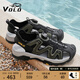 VOLO犀牛涼鞋男士夏季新款沙灘鞋網(wǎng)面透氣戶(hù)外防滑旋鈕扣溯溪鞋 橄欖綠 40