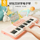 俏娃寶貝（QIAO WA BAO BEI）兒童電子琴玩具女孩小鋼琴帶話筒寶寶音樂樂器1-3-6歲2生日禮物男 粉：充電版兒童電子琴+話筒+樂譜