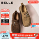 百麗（Belle）復古勃肯鞋女2026春季新款商場(chǎng)款厚底流蘇JK樂(lè )福鞋E8N1DAM6預售 咖色-單里 37 (235mm)