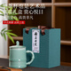 巧陶（QIAOTAO）青瓷大師茶杯手工辦公杯陶瓷杯喝茶中式竹節杯高端水杯家用老板杯 有竹杯【天青含禮盒】