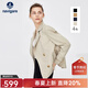 Navigare意大利小帆船短款直筒風(fēng)衣女裝春季簡(jiǎn)約通勤外套小個(gè)子雙排扣大衣 燕麥咖 L