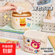 桌面垃圾桶客廳多功能雜物收納筒辦公桌臥室可愛(ài)按壓迷你垃圾簍 按壓彈蓋-奶油白【贈草莓熊DIY貼紙】