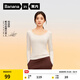 蕉內（Bananain）【劉浩存同款】熱皮301+女士打底衣長(cháng)袖T恤棉感25秋冬保暖可外穿 【劉浩存同款|芭蕾領(lǐng)】奶白 M