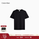 Calvin KleinJeans25夏季男士休閑簡(jiǎn)約ck刺繡純棉圓領(lǐng)打底針織短袖T恤上衣