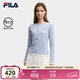 FILA斐樂(lè )官方女子針織長(cháng)袖衫2025冬時(shí)尚假兩件休閑修身亨利衫