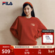 FILA 斐樂(lè )男女情侶款套頭衛衣2026春季新款休閑海棠花上衣紅色新年款 水華朱-RD L 175/96A/L