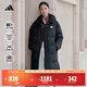 adidas 600蓬拒水保暖長(cháng)款鴨絨羽絨服男女冬季阿迪達斯官方輕運動(dòng)   黑色   M