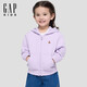 蓋璞（GAP）女幼童2026春季新款小熊刺繡連帽衛衣兒童裝運動(dòng)上衣861059