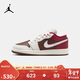 NIKE JORDAN大童鞋低幫板鞋男女同款AJ1新年紅色籃球鞋 IR7600-211