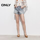 ONLY 2026春季辣妹風(fēng)貓須破洞高腰短褲牛仔褲女|126143014