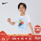 NIKE 耐克童裝男童短袖T恤2025年夏季氣球卡通圖案兒童短T上衣
