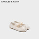 CHARLES&KEITH26春新品平底蝴蝶結瑪麗珍鞋芭蕾舞鞋CK1-70920211 Chalk2粉白色2 37 （235）
