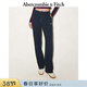 Abercrombie & Fitch【經(jīng)典直筒】經(jīng)典小麋鹿圖案美式抓絨衛褲25秋冬女裝147-5165 海軍藍 M (165/76A) 偏大偏長(cháng)，建議小一碼