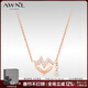 AWNL【袁詠琳同款】星動(dòng)心形北歐M隕石項鏈女輕奢情人節禮物女朋友 【品牌禮盒】玫瑰金項鏈