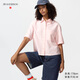 優(yōu)衣庫合作款/女裝牛津紡箱型襯衫/短袖襯衣484849 10 水粉色 M