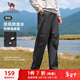 駱駝（CAMEL）加絨工裝男褲防風(fēng)防水傘兵軟殼休閑褲 C15CAYL6014 幻影黑 XXL
