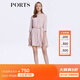 PORTS寶姿商場(chǎng)同款女裝春夏刺繡百褶網(wǎng)紗拼接A字連衣裙SM8D027NWB011 霧渺粉 S (4)