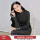 香影內搭針織衫女2026春季新款網(wǎng)紗拼接修身含羊毛粉色打底衫上衣 深灰 M 160/84A/95-110斤