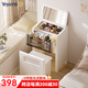也雅梳妝臺  小戶(hù)型床頭柜儲物柜 多功能儲物化妝品收納柜 放心PP材質(zhì) 高款梳妝桌收納凳/床頭辦公柜
