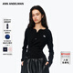 ANN ANDELMAN【明星同款】修身長(cháng)袖T恤設計感堆褶針織不規則開(kāi)衫 黑色 XS